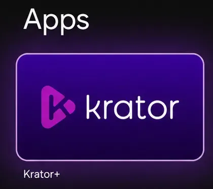 Krator+ visível na área de aplicativos de uma TV Android